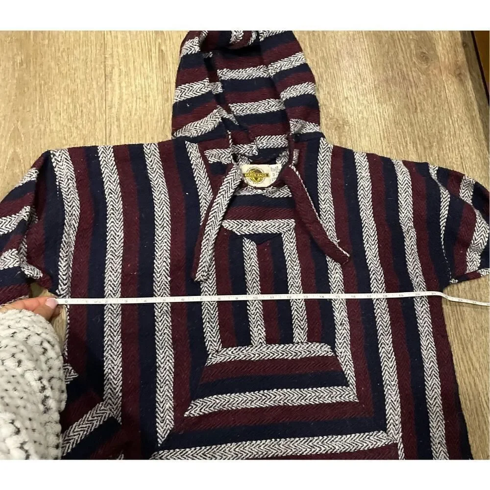 Earth Ragz Medium Men Women Rug Sweater Navy Burgundy